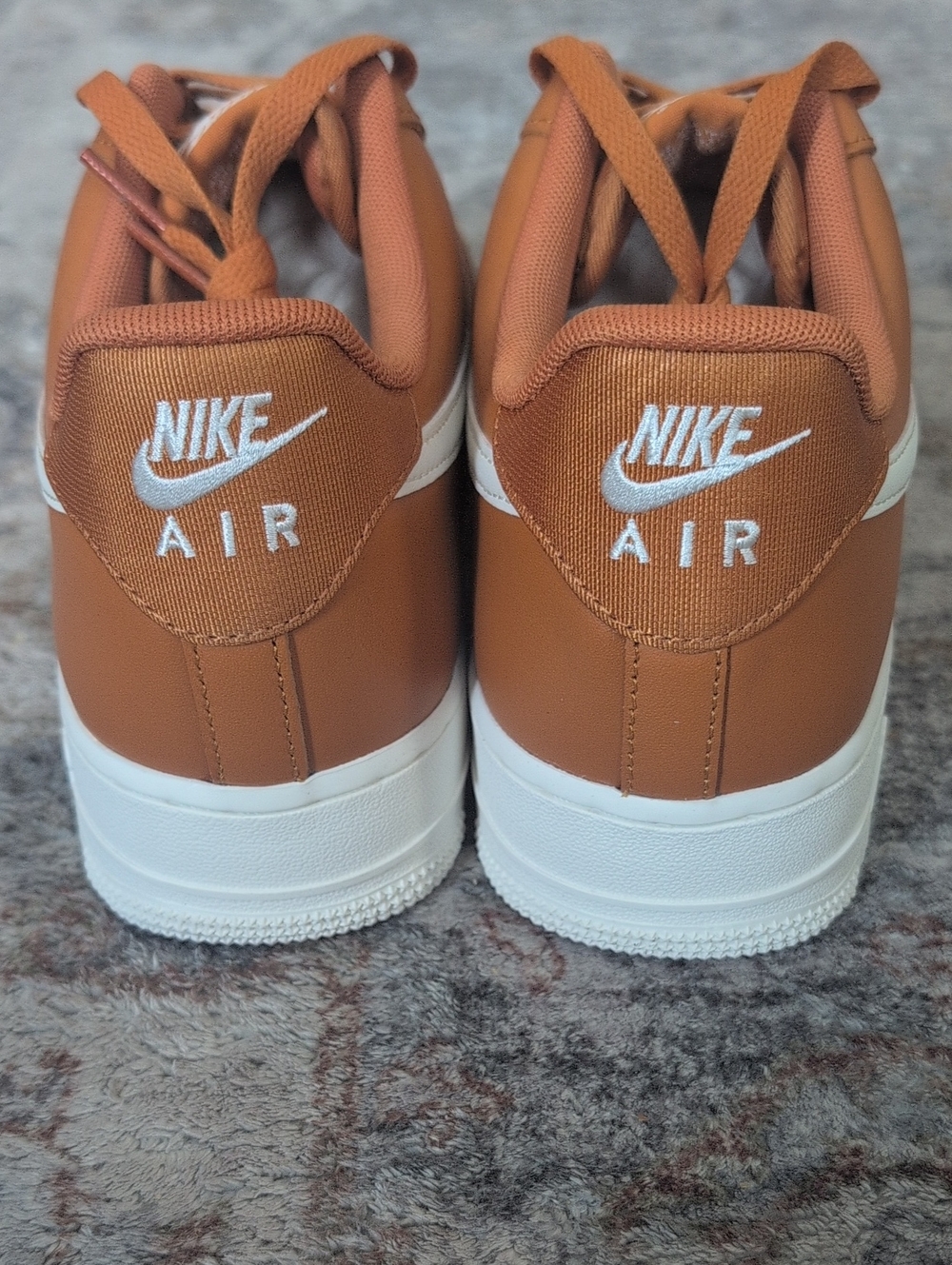 Nike Men's AF1's Low-Top Sneakers in Burnt Orange and White Brand New. No Tags